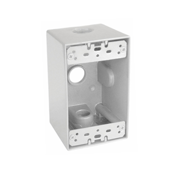 One Gang 2" Deep Boxes, 3 Hole