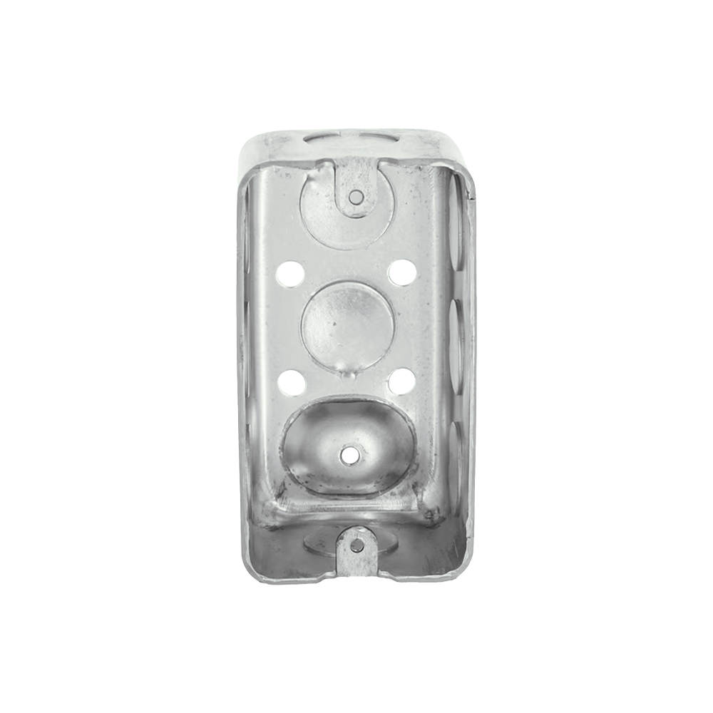 4" x 2" Metal Electric Handy Box, Drawn Construction, 1-7/8" Deep